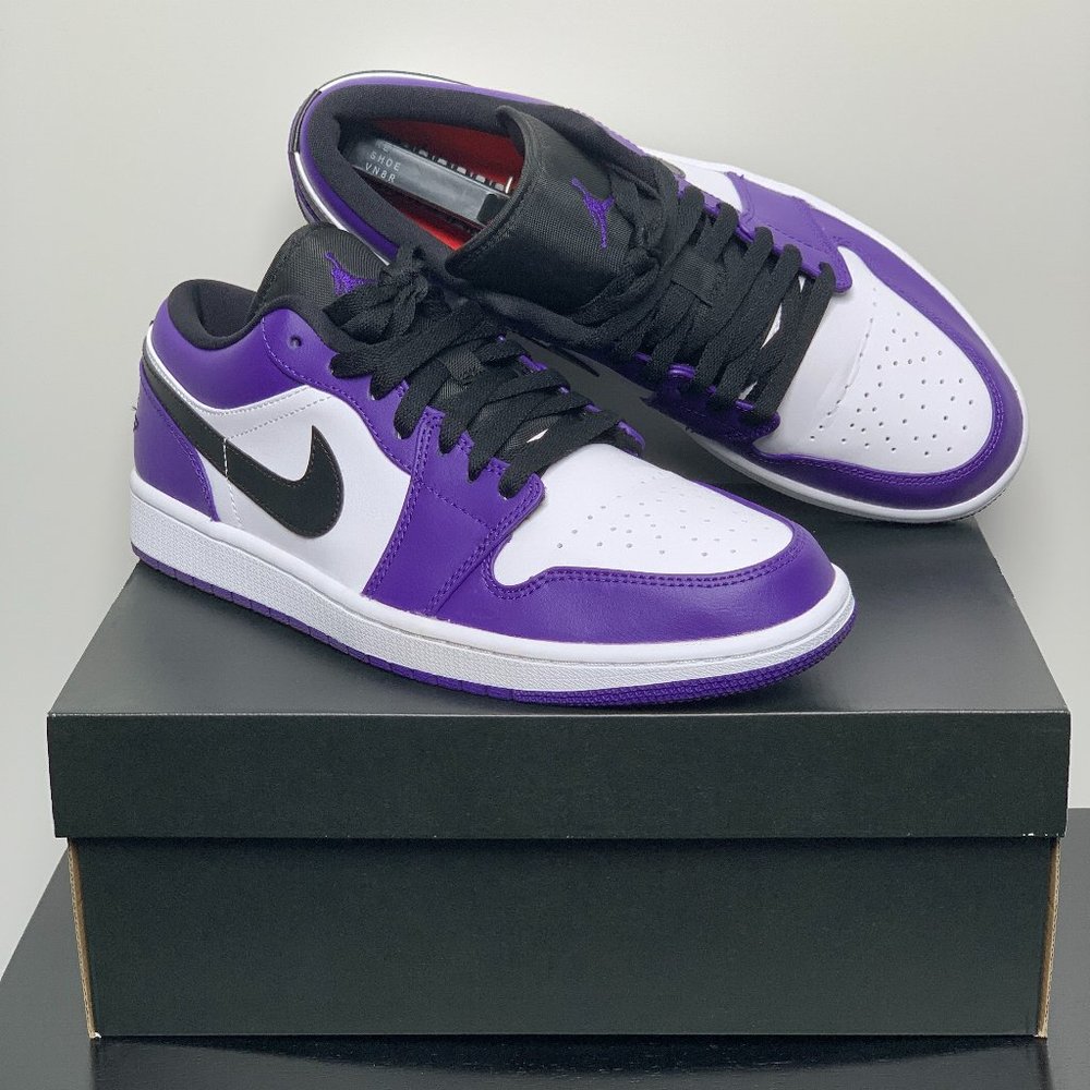 Air Jordan 1 Low Court Purple 553558-500 Size 10